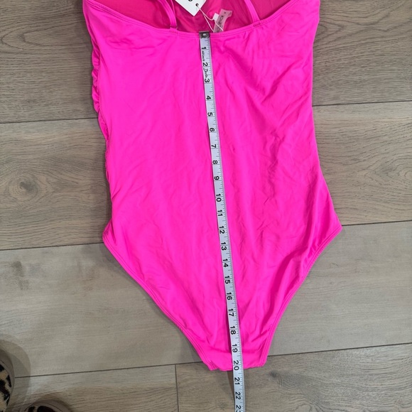 Holipick Women’s One Piece One Shoulder Hot Pink Swimsuit NWT - Picture 10 of 14